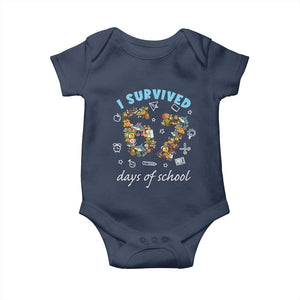 I Survived 67 Days of School Funny Six Seven Italian Brainrot Baby Onesie TS10 Navy Print Your Wear
