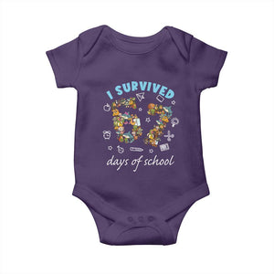 I Survived 67 Days of School Funny Six Seven Italian Brainrot Baby Onesie TS10 Purple Print Your Wear