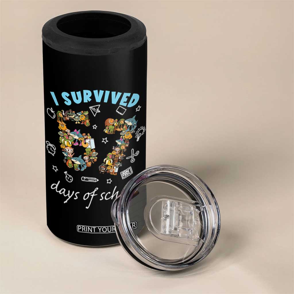 I Survived 67 Days of School Funny Six Seven Italian Brainrot 4 in 1 Can Cooler Tumbler TS10 Print Your Wear