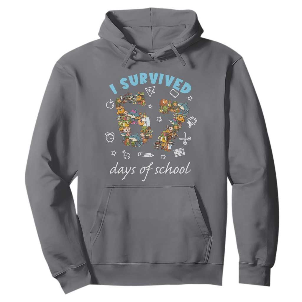 I Survived 67 Days of School Funny Six Seven Italian Brainrot Hoodie TS10 Charcoal Print Your Wear