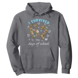 I Survived 67 Days of School Funny Six Seven Italian Brainrot Hoodie TS10 Charcoal Print Your Wear