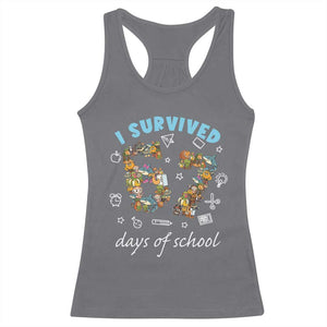 I Survived 67 Days of School Funny Six Seven Italian Brainrot Racerback Tank Top TS10 Charcoal Print Your Wear