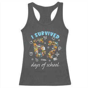 I Survived 67 Days of School Funny Six Seven Italian Brainrot Racerback Tank Top TS10 Dark Heather Print Your Wear