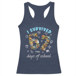 I Survived 67 Days of School Funny Six Seven Italian Brainrot Racerback Tank Top TS10 Navy Print Your Wear