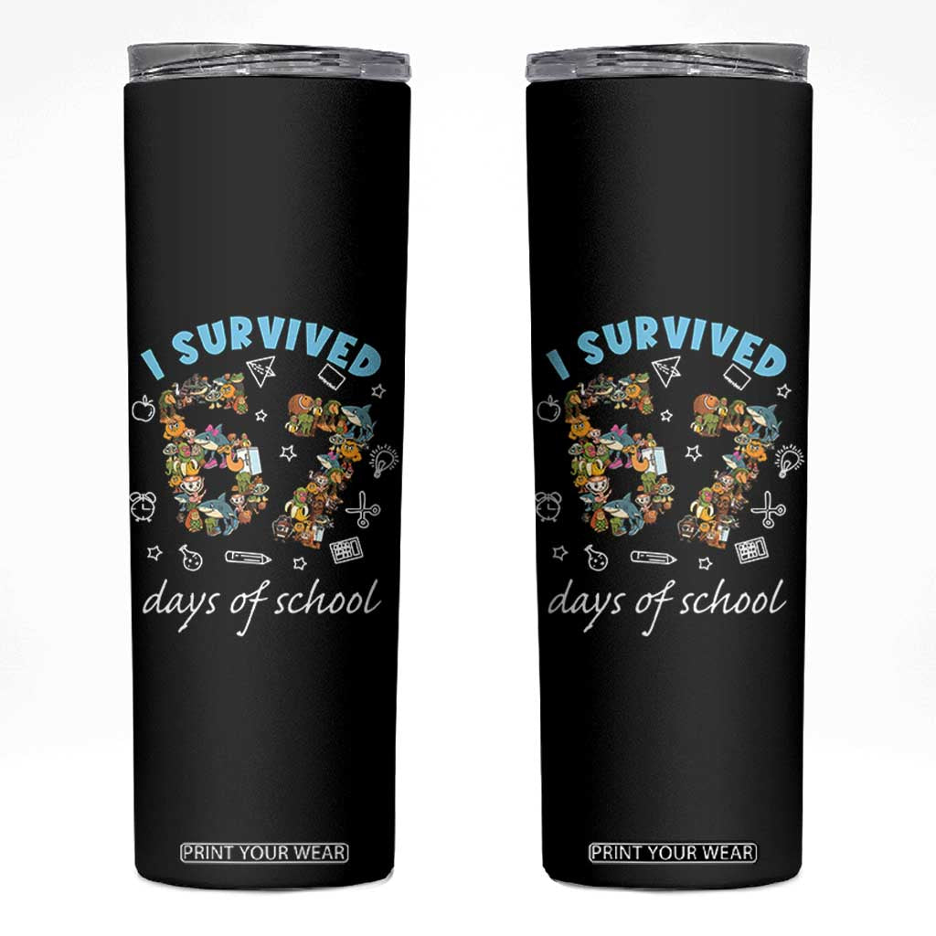 I Survived 67 Days of School Funny Six Seven Italian Brainrot Skinny Tumbler TS10 Black Print Your Wear