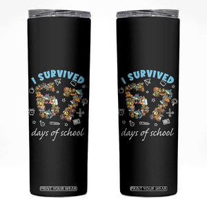 I Survived 67 Days of School Funny Six Seven Italian Brainrot Skinny Tumbler TS10 Black Print Your Wear