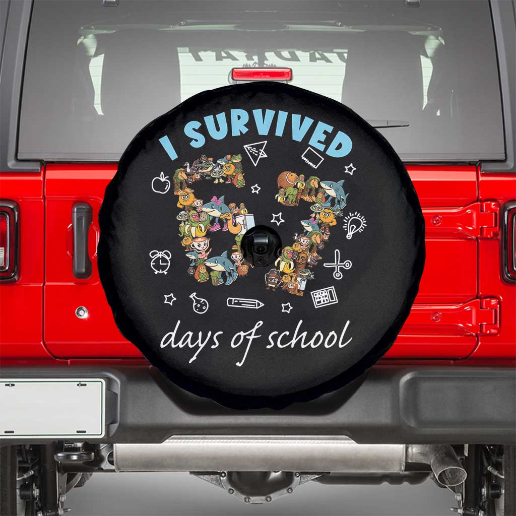 I Survived 67 Days of School Funny Six Seven Italian Brainrot Spare Tire Cover TS10 Black Print Your Wear