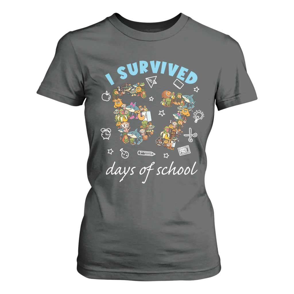 I Survived 67 Days of School Funny Six Seven Italian Brainrot T Shirt For Women TS10 Dark Heather Print Your Wear