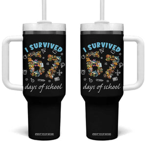 I Survived 67 Days of School Funny Six Seven Italian Brainrot Tumbler With Handle TS10 One Size: 40 oz Black Print Your Wear