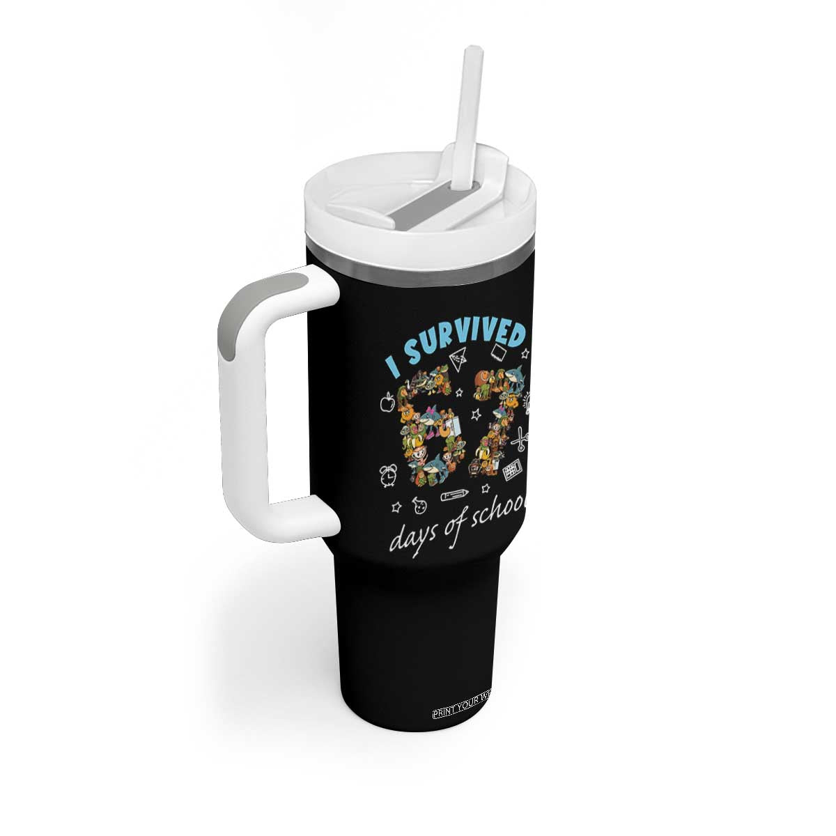 I Survived 67 Days of School Funny Six Seven Italian Brainrot Tumbler With Handle TS10 Print Your Wear