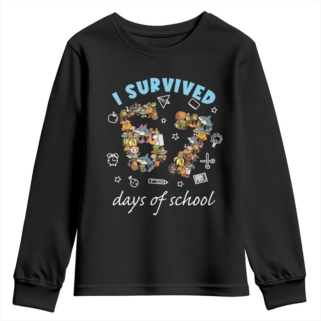 I Survived 67 Days of School Funny Six Seven Italian Brainrot Youth Sweatshirt TS10 Black Print Your Wear