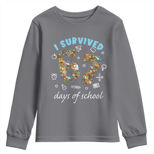 I Survived 67 Days of School Funny Six Seven Italian Brainrot Youth Sweatshirt TS10 Charcoal Print Your Wear