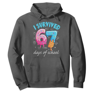 I Survived 67 Days of School Funny Six Seven Meme Hoodie Baseball Ice Cream Dripping TS10 Dark Heather Print Your Wear