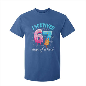 I Survived 67 Days of School Funny Six Seven Meme T Shirt For Kid Baseball Ice Cream Dripping TS10 Royal Blue Print Your Wear
