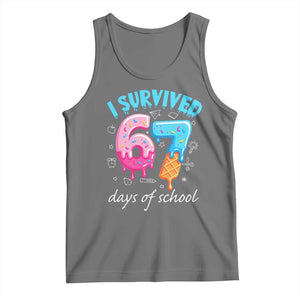 I Survived 67 Days of School Funny Six Seven Meme Tank Top Baseball Ice Cream Dripping TS10 Black Heather Print Your Wear