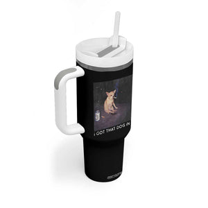I Got That Dog In Me Tumbler With Handle Retro Funny Chihuahua Smoking Beer TS10 Print Your Wear
