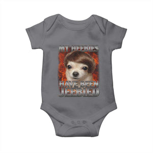 Chihuahua Funny Meme Baby Onesie My Heebies Have Been Jeebied Bootleg TS10 Charcoal Print Your Wear