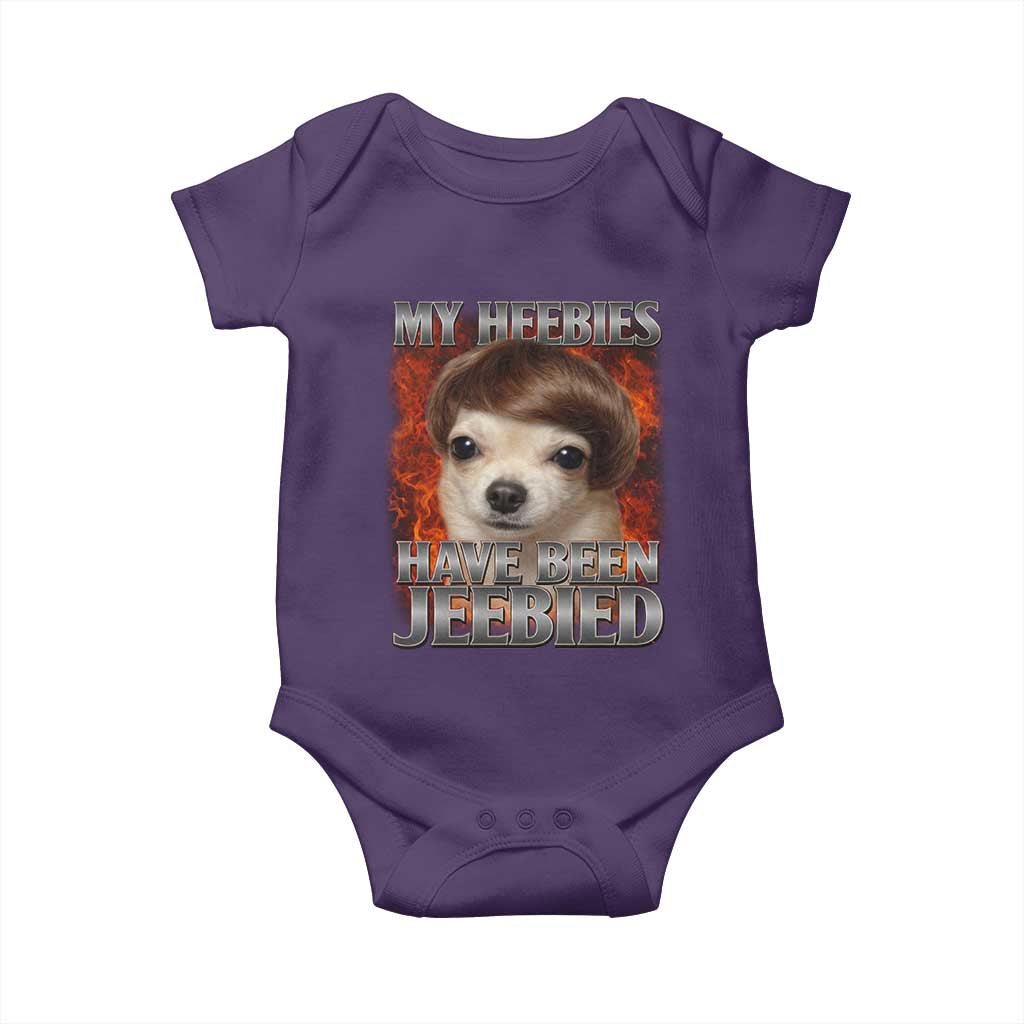 Chihuahua Funny Meme Baby Onesie My Heebies Have Been Jeebied Bootleg TS10 Purple Print Your Wear