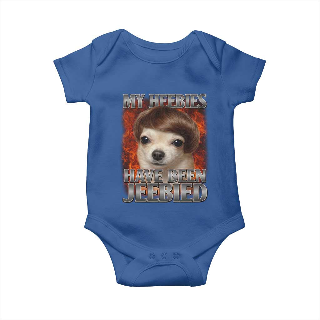 Chihuahua Funny Meme Baby Onesie My Heebies Have Been Jeebied Bootleg TS10 Royal Blue Print Your Wear