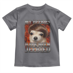 Chihuahua Funny Meme Toddler T Shirt My Heebies Have Been Jeebied Bootleg TS10 Charcoal Print Your Wear