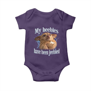 Funny Chihuahua Meme Baby Onesie My Heebies Have Been Jeebied Bootleg TS10 Purple Print Your Wear