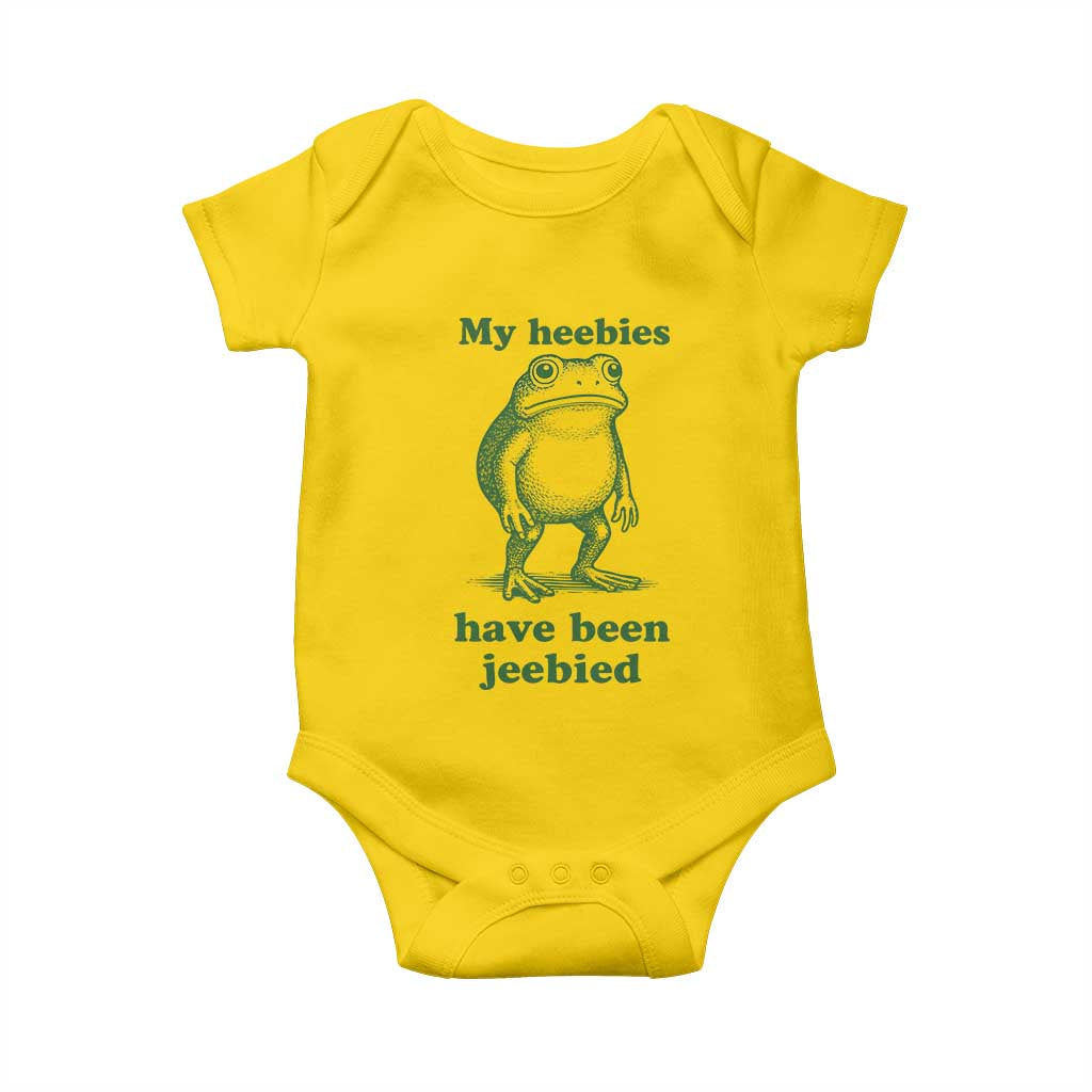 Funny Frog Baby Onesie My Heebies Have Been Jeebied Weirdcore Meme TS10 Daisy Print Your Wear