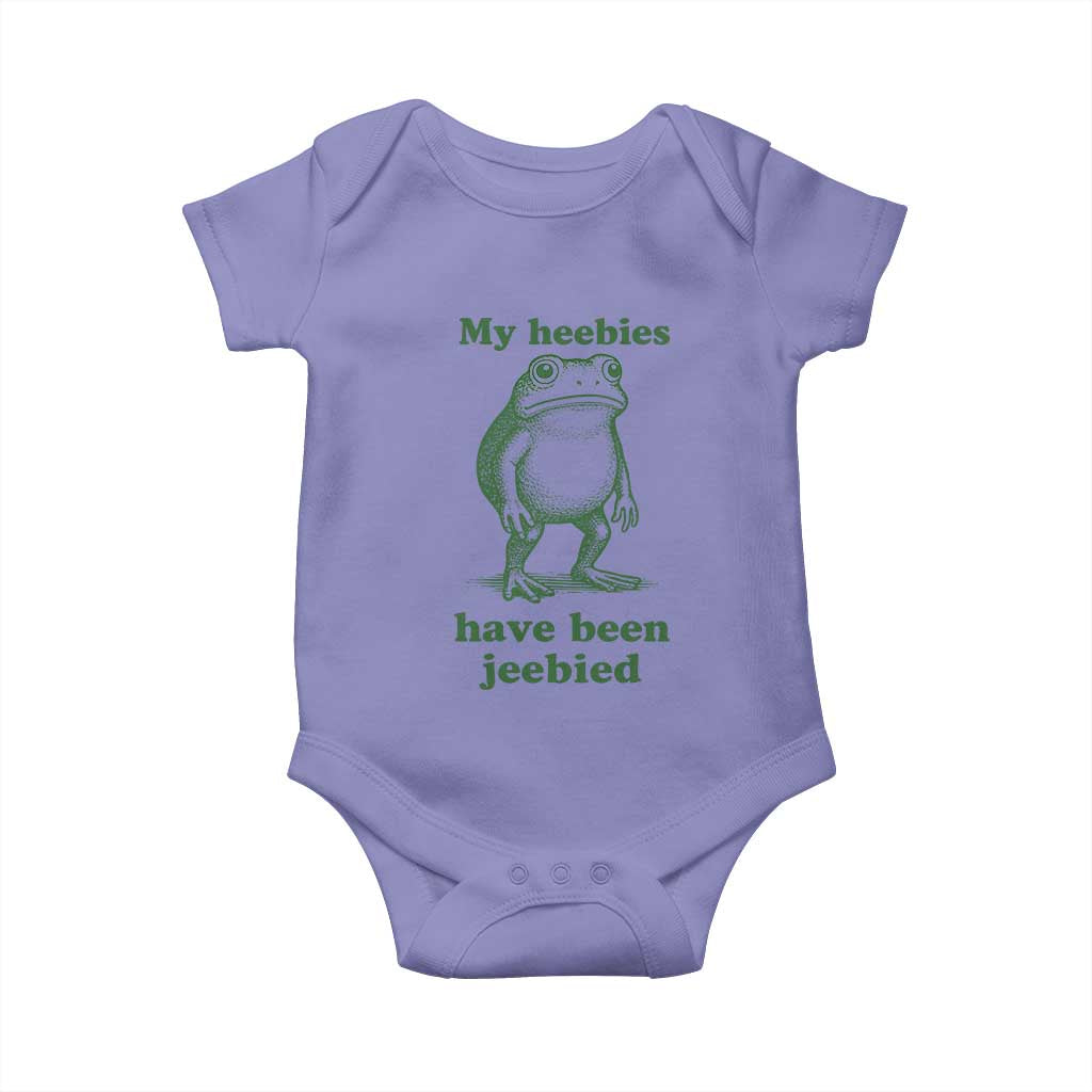 Funny Frog Baby Onesie My Heebies Have Been Jeebied Weirdcore Meme TS10 Violet Print Your Wear