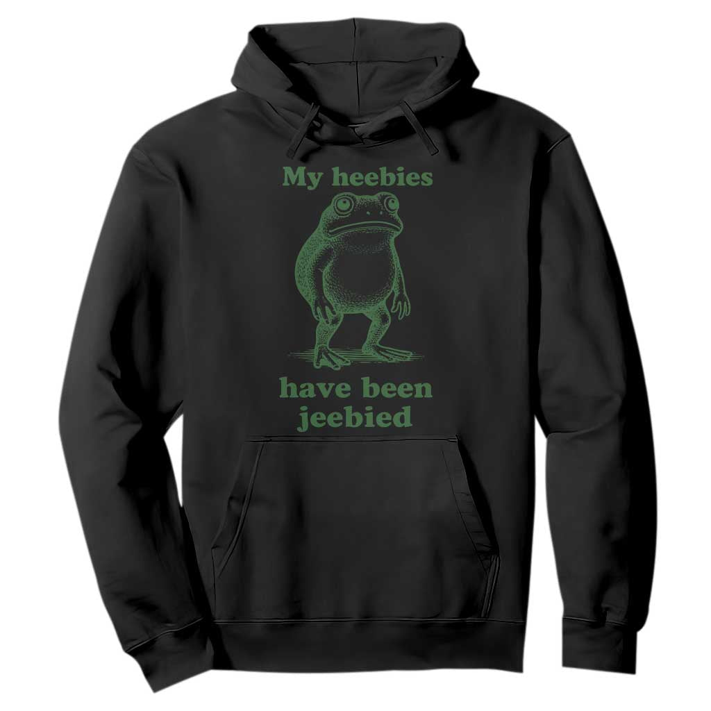 Funny Frog Hoodie My Heebies Have Been Jeebied Weirdcore Meme TS10 Black Print Your Wear