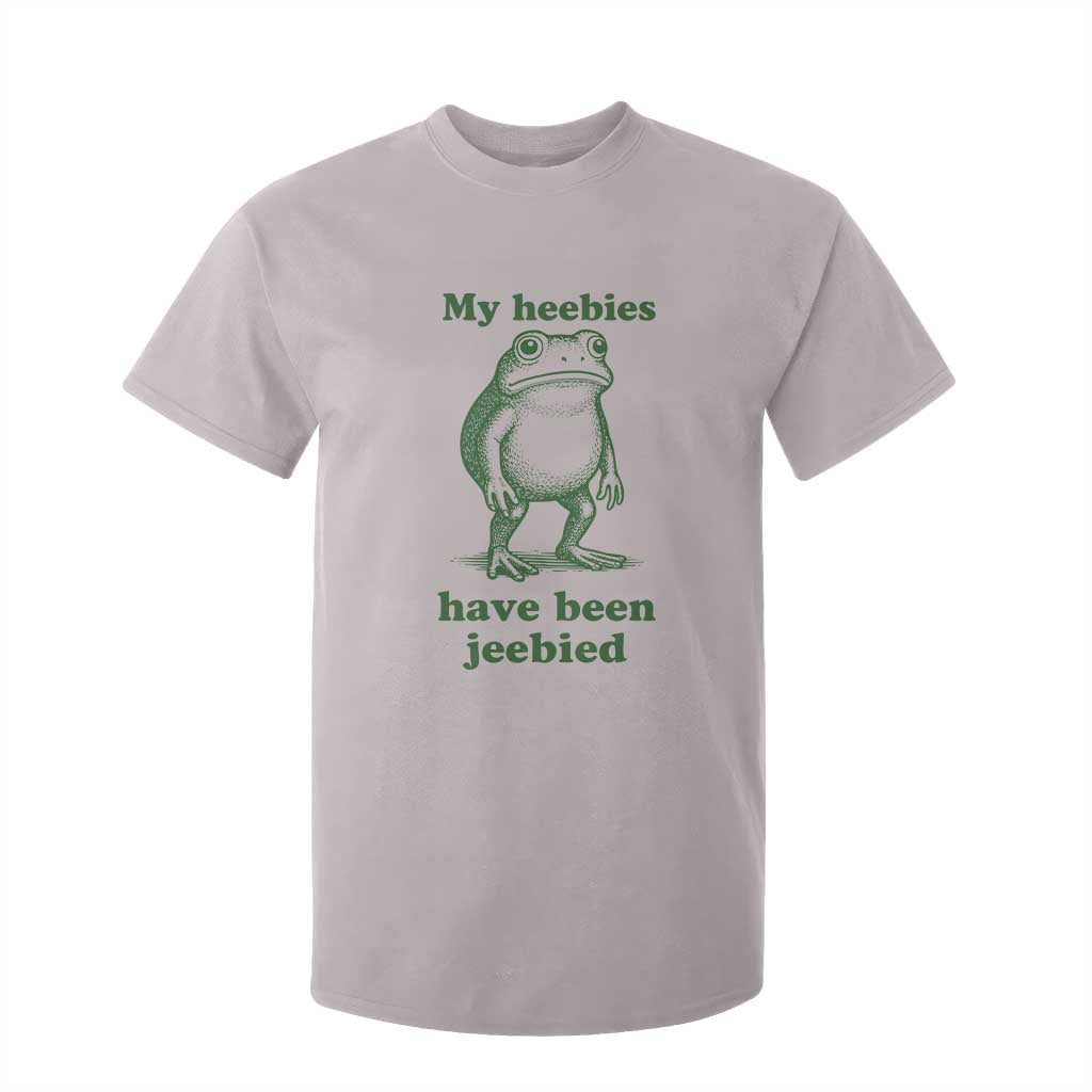 Funny Frog T Shirt For Kid My Heebies Have Been Jeebied Weirdcore Meme TS10 Ice Gray Print Your Wear