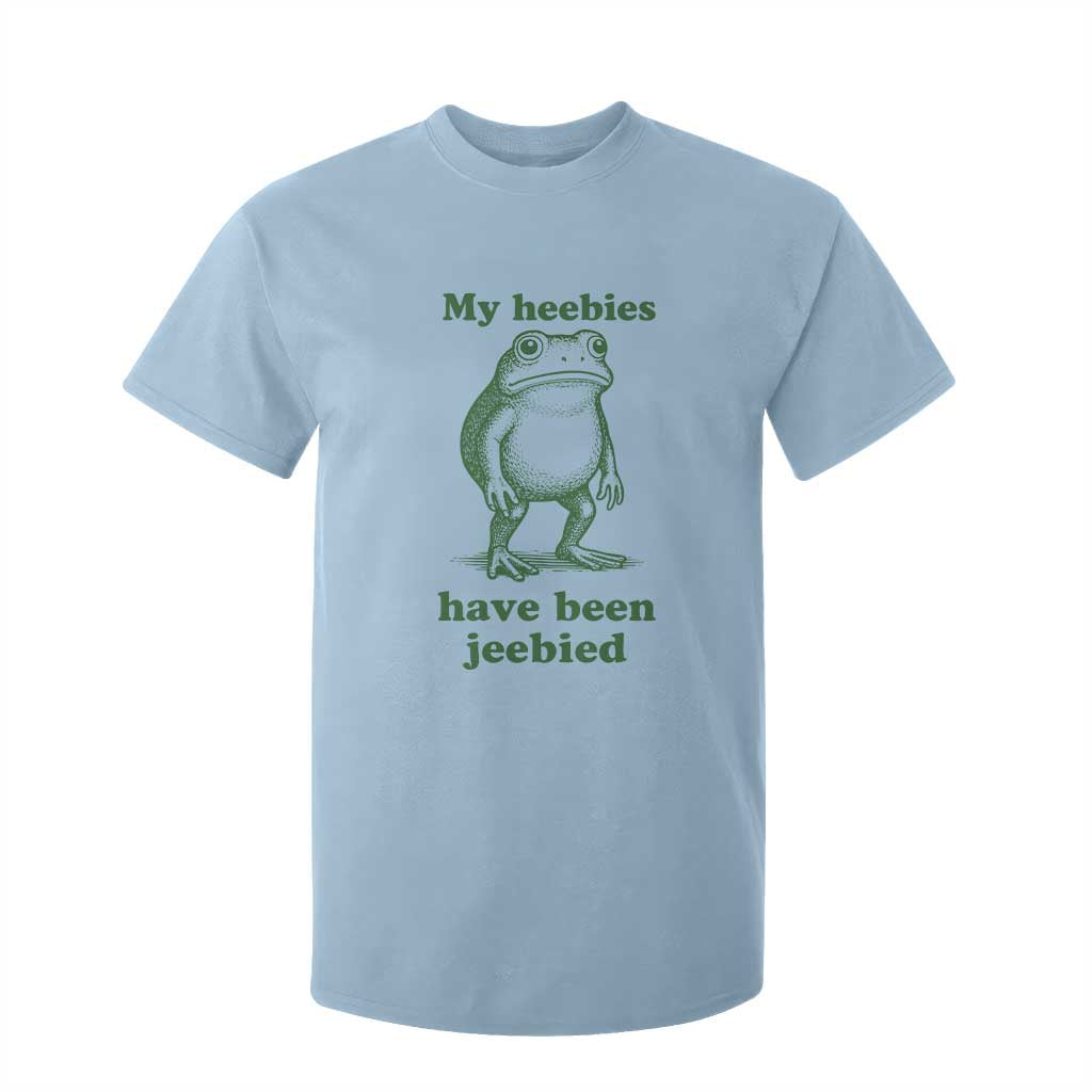 Funny Frog T Shirt For Kid My Heebies Have Been Jeebied Weirdcore Meme TS10 Light Blue Print Your Wear