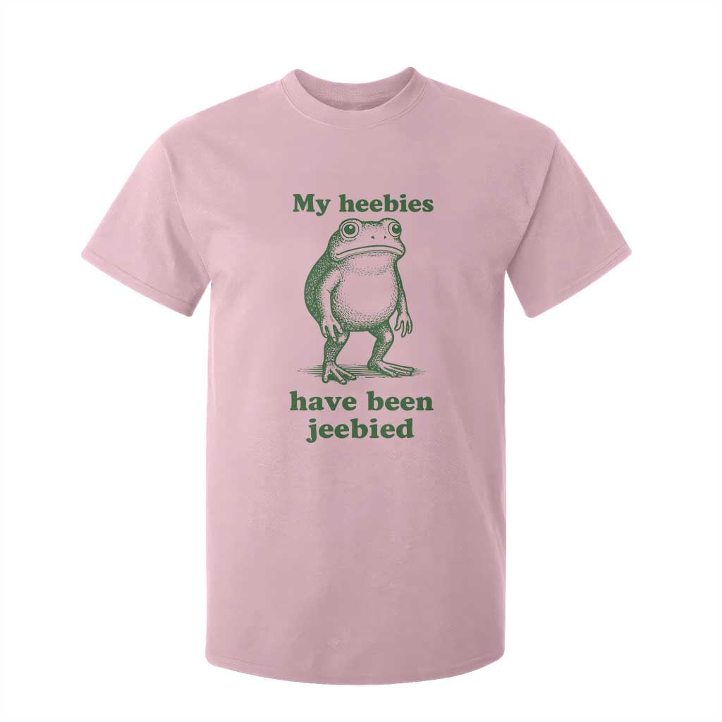 Funny Frog T Shirt For Kid My Heebies Have Been Jeebied Weirdcore Meme TS10 Light Pink Print Your Wear