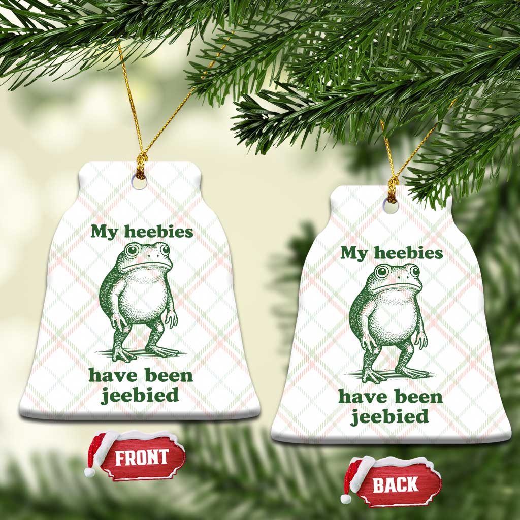 Funny Frog Ceramic Ornament My Heebies Have Been Jeebied Weirdcore Meme TS10 Print Your Wear