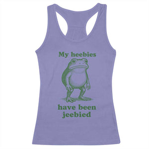 Funny Frog Racerback Tank Top My Heebies Have Been Jeebied Weirdcore Meme TS10 Violet Print Your Wear