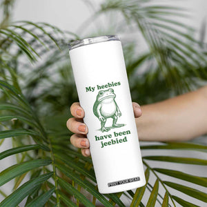 Funny Frog Skinny Tumbler My Heebies Have Been Jeebied Weirdcore Meme TS10 Print Your Wear