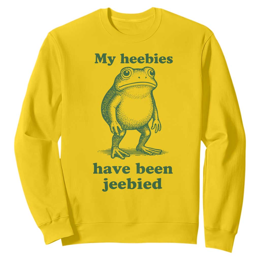 Funny Frog Sweatshirt My Heebies Have Been Jeebied Weirdcore Meme TS10 Daisy Print Your Wear