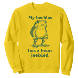 Funny Frog Sweatshirt My Heebies Have Been Jeebied Weirdcore Meme TS10 Daisy Print Your Wear
