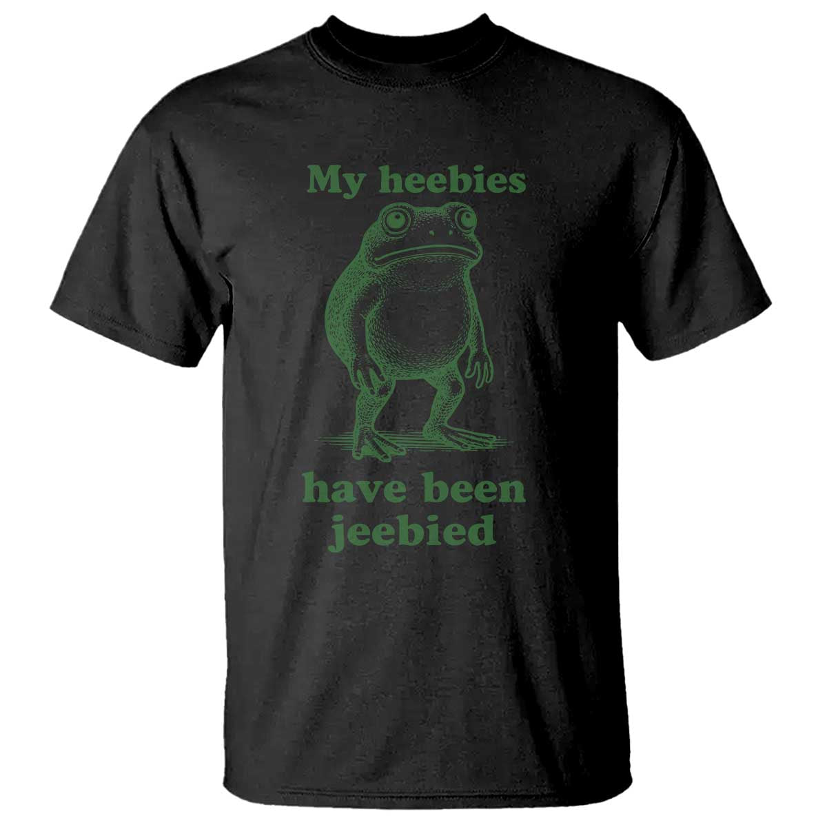 Funny Frog T Shirt My Heebies Have Been Jeebied Weirdcore Meme TS10 Black Print Your Wear