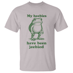 Funny Frog T Shirt My Heebies Have Been Jeebied Weirdcore Meme TS10 Ice Gray Print Your Wear
