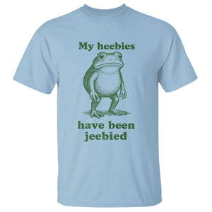 Funny Frog T Shirt My Heebies Have Been Jeebied Weirdcore Meme TS10 Light Blue Print Your Wear