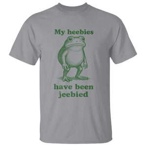 Funny Frog T Shirt My Heebies Have Been Jeebied Weirdcore Meme TS10 Sport Gray Print Your Wear
