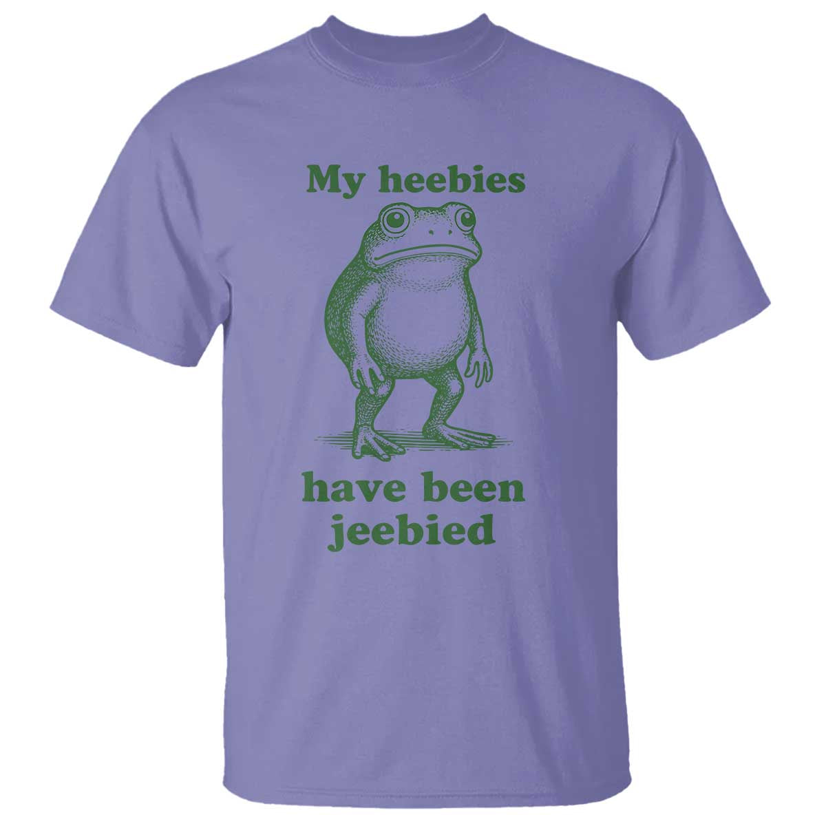 Funny Frog T Shirt My Heebies Have Been Jeebied Weirdcore Meme TS10 Violet Print Your Wear