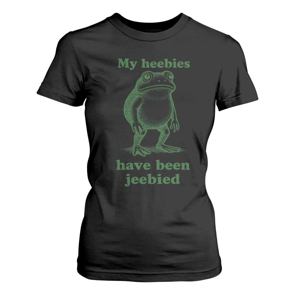 Funny Frog T Shirt For Women My Heebies Have Been Jeebied Weirdcore Meme TS10 Black Print Your Wear