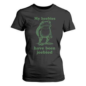 Funny Frog T Shirt For Women My Heebies Have Been Jeebied Weirdcore Meme TS10 Black Print Your Wear