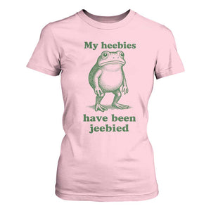 Funny Frog T Shirt For Women My Heebies Have Been Jeebied Weirdcore Meme TS10 Light Pink Print Your Wear