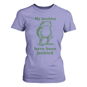 Funny Frog T Shirt For Women My Heebies Have Been Jeebied Weirdcore Meme TS10 Violet Print Your Wear