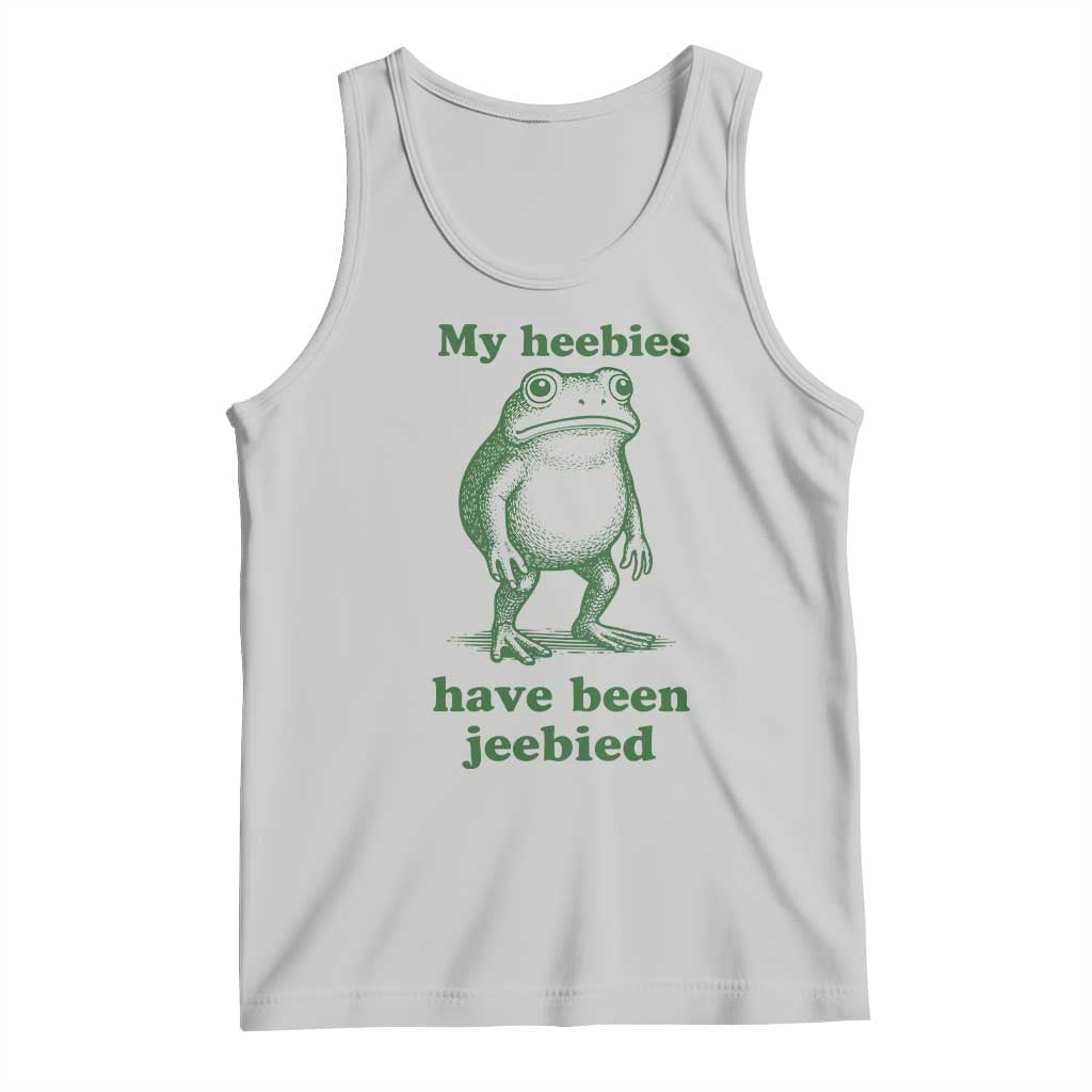 Funny Frog Tank Top My Heebies Have Been Jeebied Weirdcore Meme TS10 Ash Print Your Wear