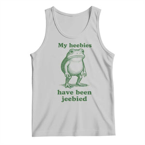 Funny Frog Tank Top My Heebies Have Been Jeebied Weirdcore Meme TS10 Ash Print Your Wear