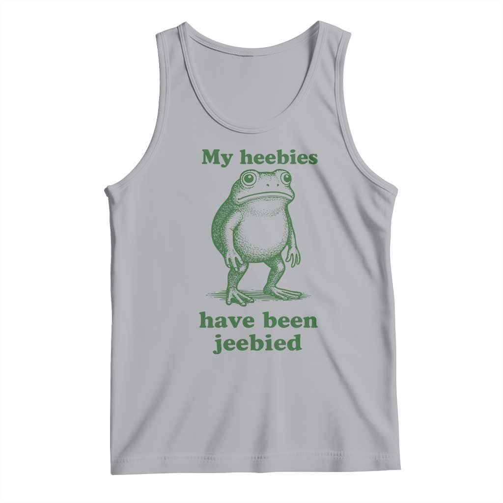 Funny Frog Tank Top My Heebies Have Been Jeebied Weirdcore Meme TS10 Athletic Heather Print Your Wear