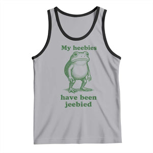 Funny Frog Tank Top My Heebies Have Been Jeebied Weirdcore Meme TS10 Athletic Heather Black Print Your Wear