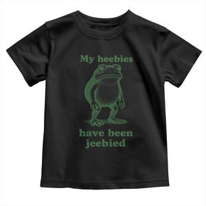 Funny Frog Toddler T Shirt My Heebies Have Been Jeebied Weirdcore Meme TS10 Black Print Your Wear
